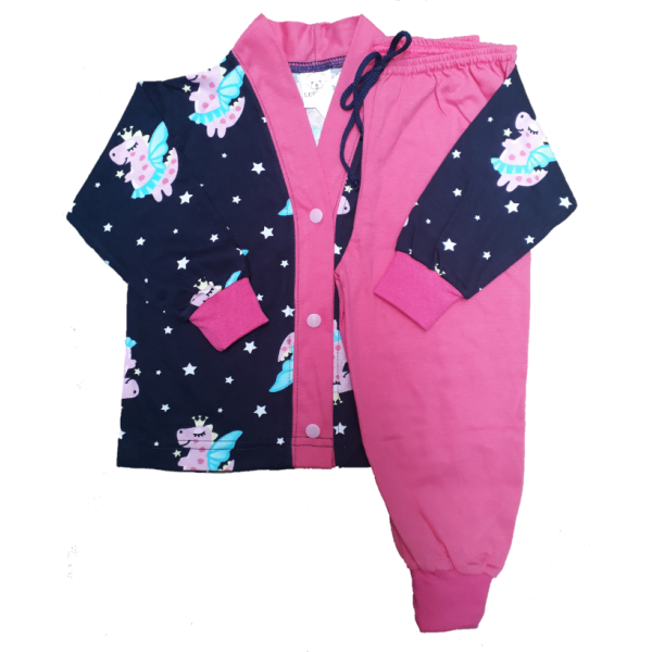 0275 Pijama Unicórnio com Calça Pink G